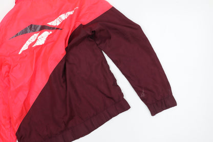 Womens UK Size S Reebok Red Windbreaker Coat