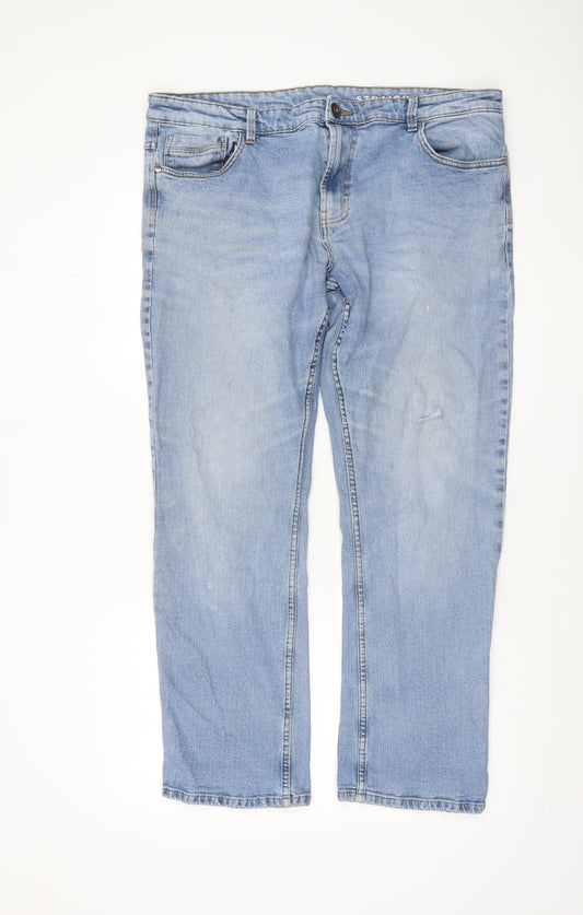 Dunnes Stores Men's Blue 40in Regular Fit Straight Leg Jeans