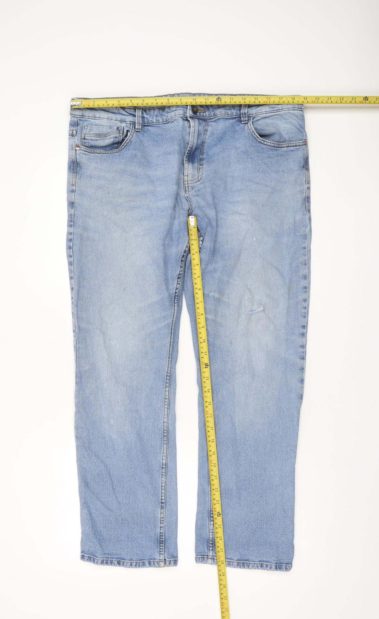 Dunnes Stores Men's Blue 40in Regular Fit Straight Leg Jeans