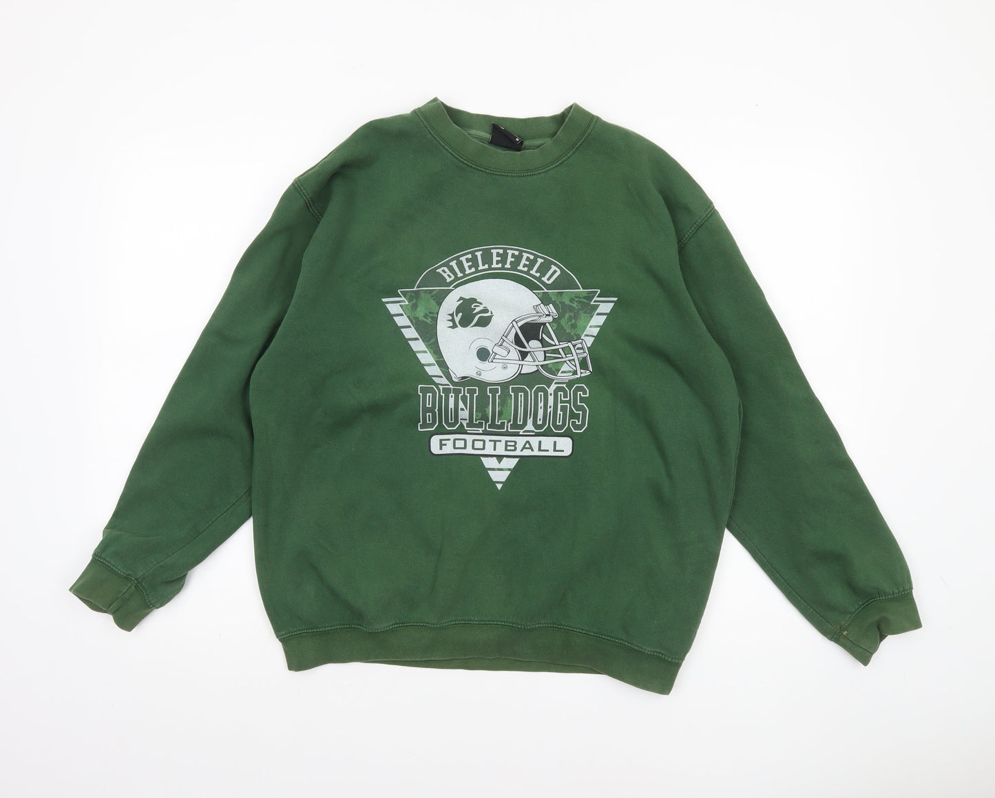 Mens UK Size M James & Nicholson Green Pullover Sweatshirt