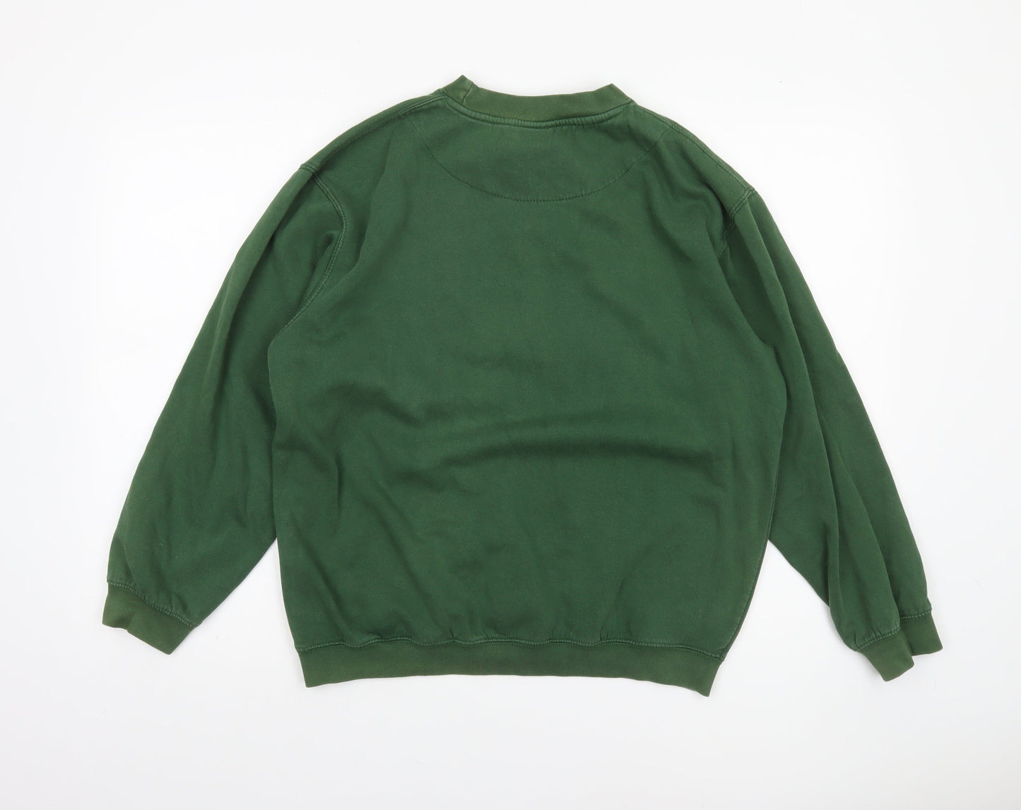 Mens UK Size M James & Nicholson Green Pullover Sweatshirt