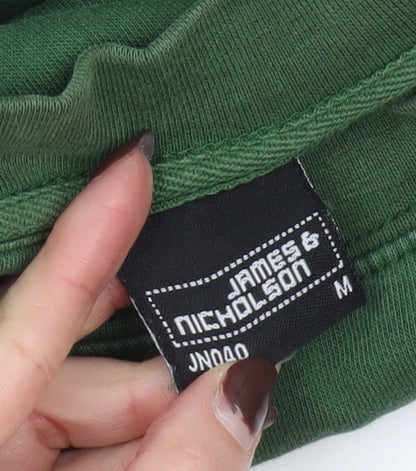 Mens UK Size M James & Nicholson Green Pullover Sweatshirt