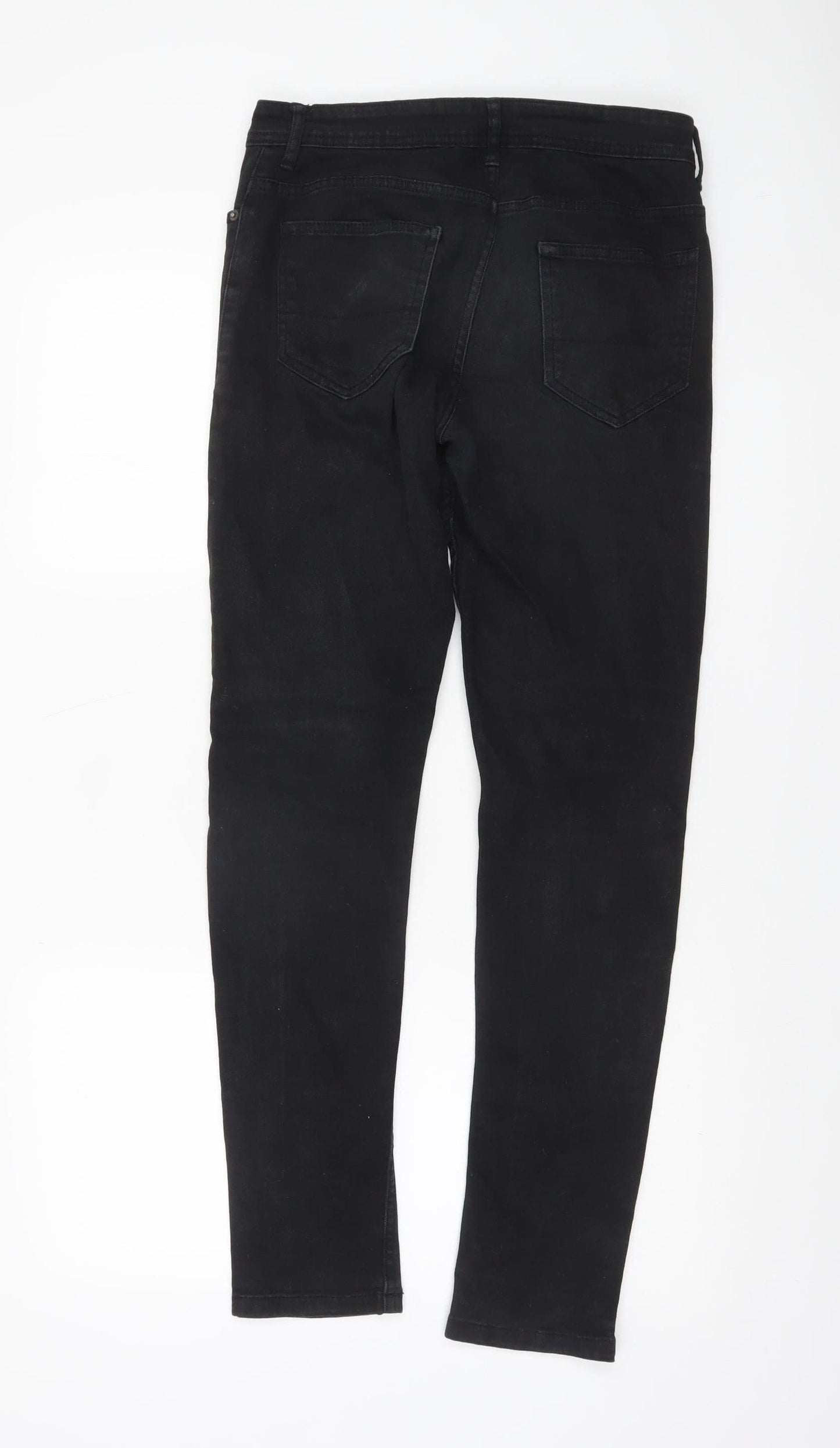 Denim Co. Men's Black Skinny Jeans 34W 32L Slim Fit Stretch Denim