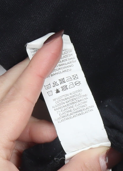 Denim Co. Men's Black Skinny Jeans 34W 32L Slim Fit Stretch Denim