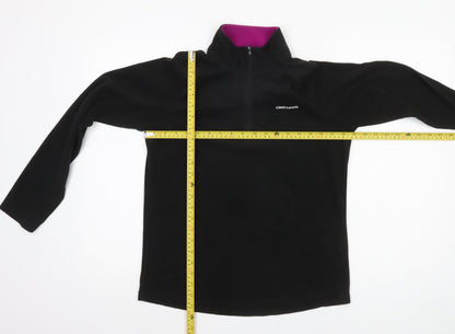 Craghoppers Women Black Fleece Pullover 1/2 Zip Sweatshirt UK 12