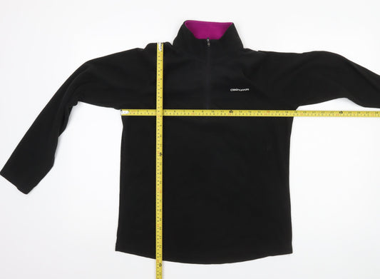 Craghoppers Women Black Fleece Pullover 1/2 Zip Sweatshirt UK 12