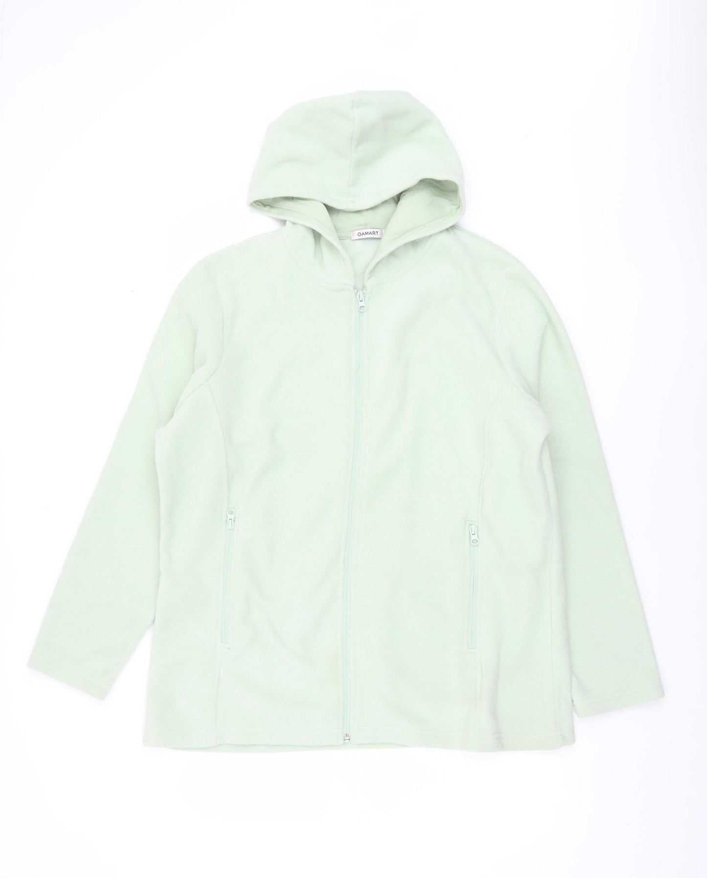 Womens UK Size S Damart Green Full Zip Sweatshirt