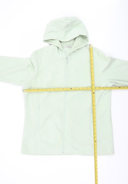 Womens UK Size S Damart Green Full Zip Sweatshirt