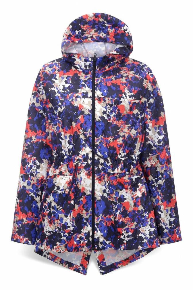Brave Soul Womens Multicoloured Hooded Rain Coat Jacket Size 12