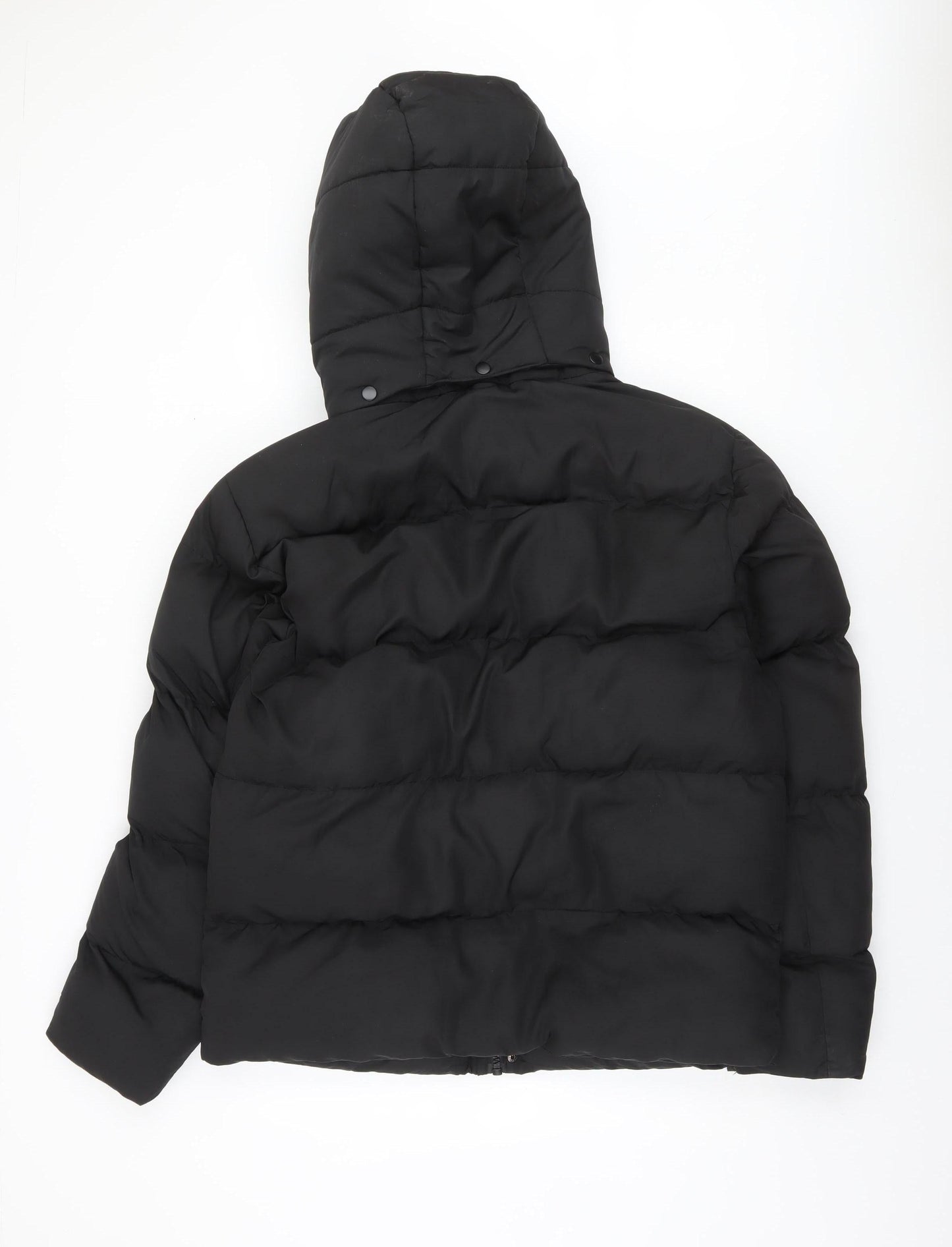 ASOS DESIGN Men's Black Hooded Puffer Jacket Size M Winter Coat