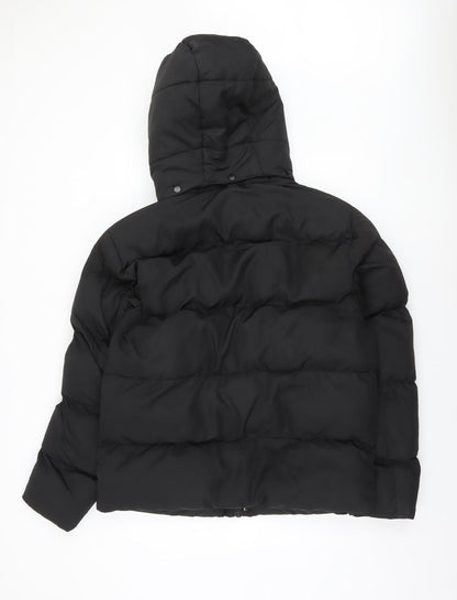 ASOS DESIGN Men's Black Hooded Puffer Jacket Size M Winter Coat