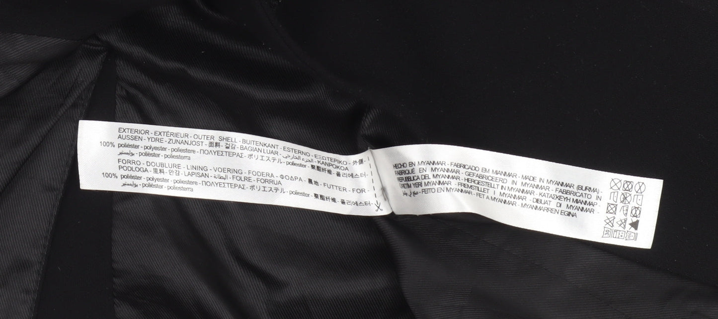 Zara Women’s Black Double-Breasted Blazer Jacket Size M Tailored