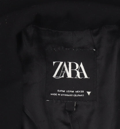 Zara Women’s Black Double-Breasted Blazer Jacket Size M Tailored