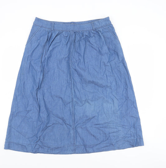 Oasis Women’s Blue Cotton A-Line Denim Skirt Size 14