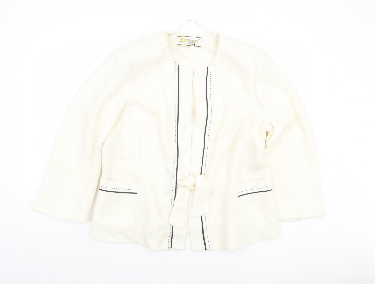 Womens UK Size 18 Roman Originals Regular Ivory Blazer