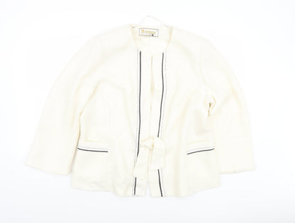 Womens UK Size 18 Roman Originals Regular Ivory Blazer