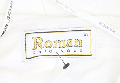 Womens UK Size 18 Roman Originals Regular Ivory Blazer