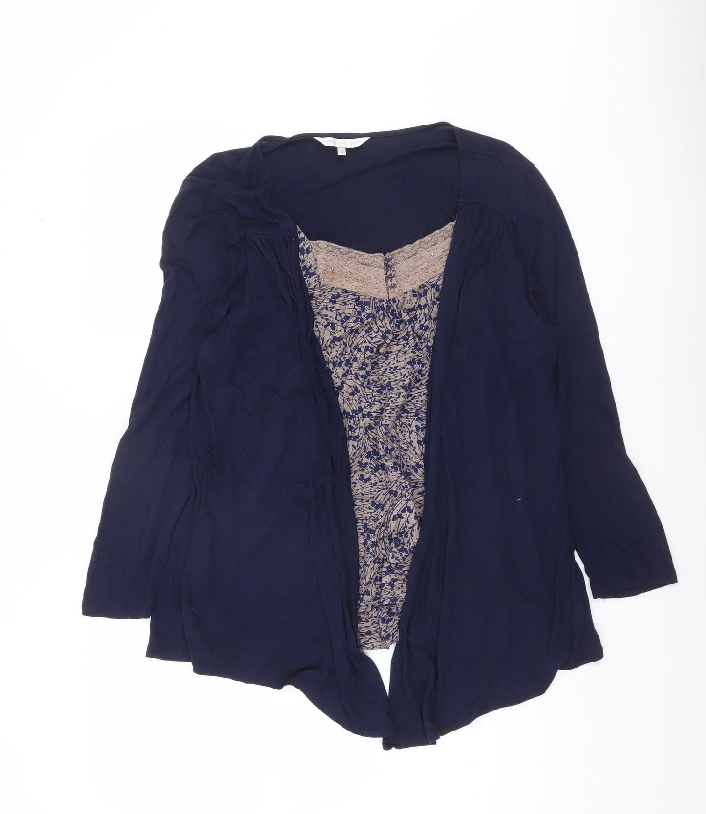 Womens UK Size 16 John Rocha Blue Tunic Blouse