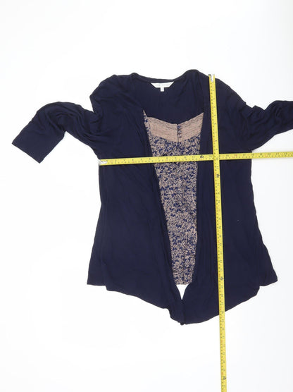 Womens UK Size 16 John Rocha Blue Tunic Blouse
