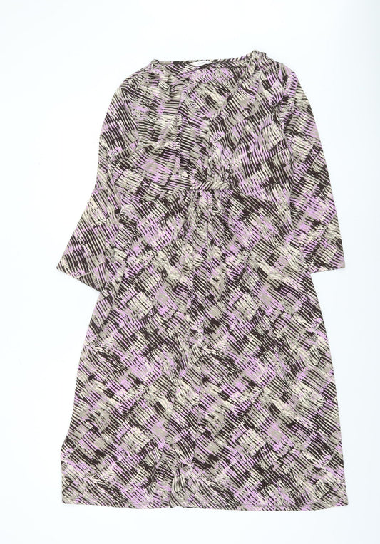 Marks and Spencer Women’s Multicoloured A-Line Jersey Dress Size 16