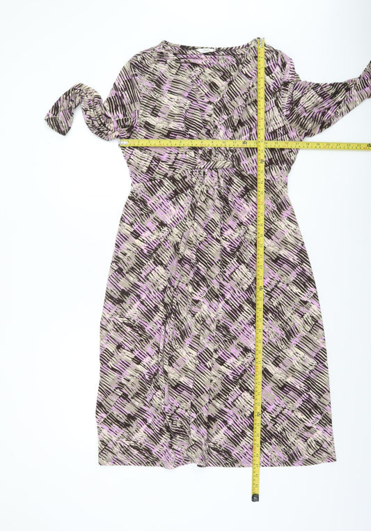 Marks and Spencer Women’s Multicoloured A-Line Jersey Dress Size 16
