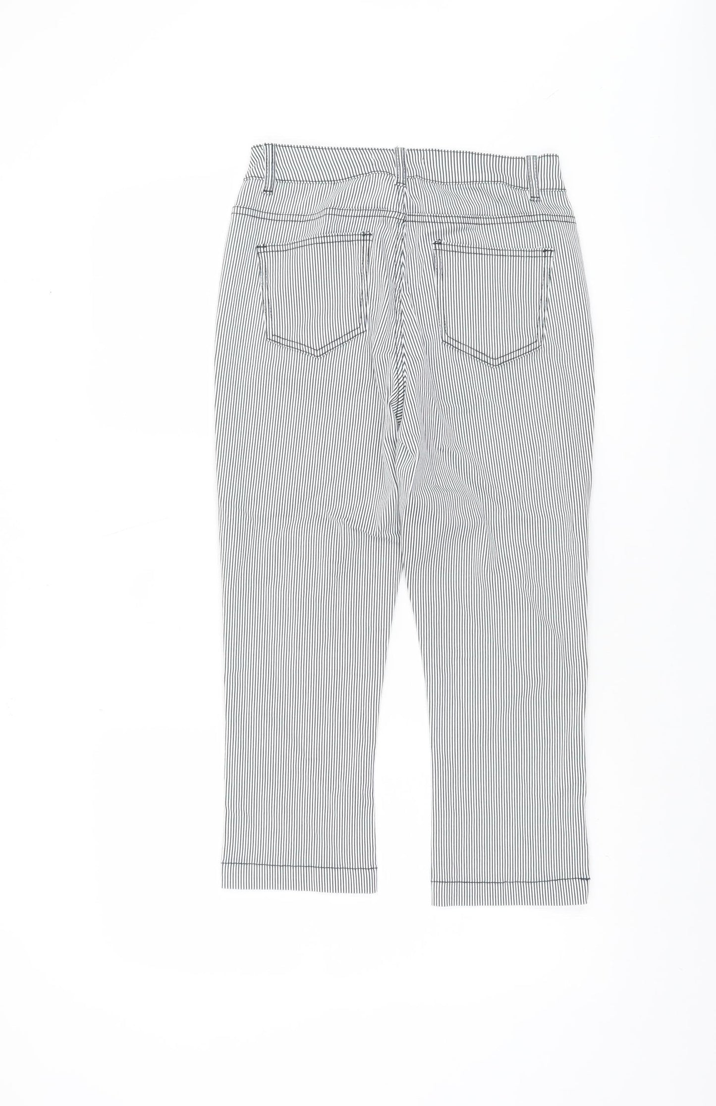 Womens UK Size 10 Dunnes Slim Fit Capri White Trousers