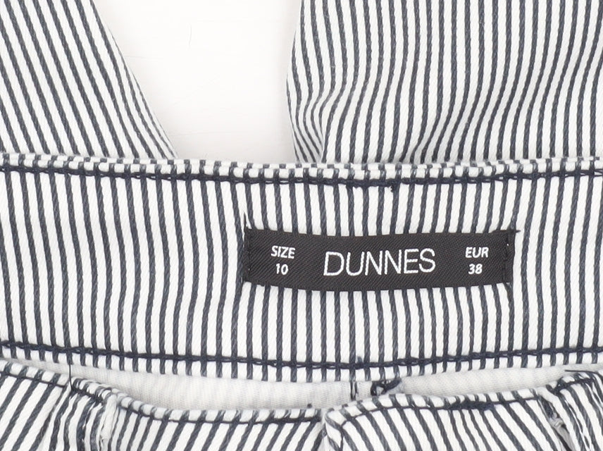 Womens UK Size 10 Dunnes Slim Fit Capri White Trousers
