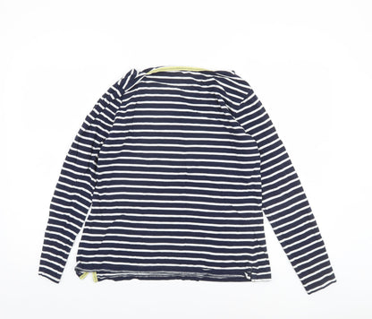 Boden Women Blue Striped Long Sleeve Cotton Nautical Top UK14