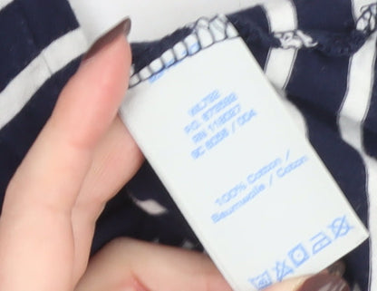 Boden Women Blue Striped Long Sleeve Cotton Nautical Top UK14