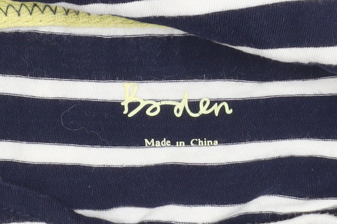 Boden Women Blue Striped Long Sleeve Cotton Nautical Top UK14