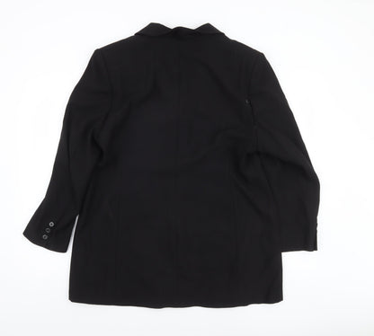 Marks and Spencer Women’s Black Petite Wool Suit Jacket UK 18 Classic Fit