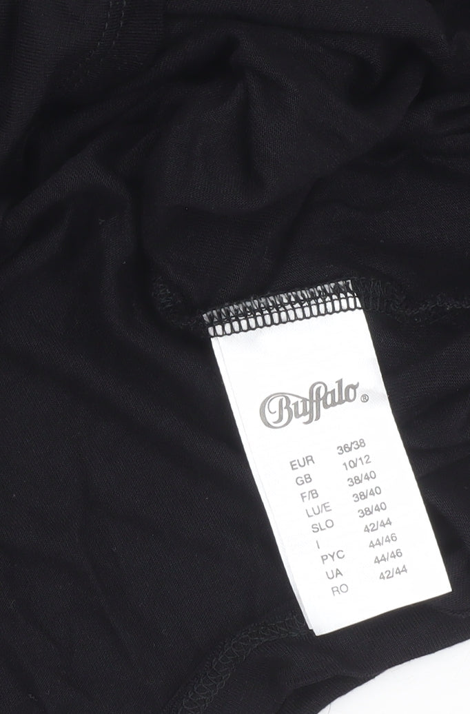 Womens UK Size 10/12 Buffalo Black Tunic Blouse