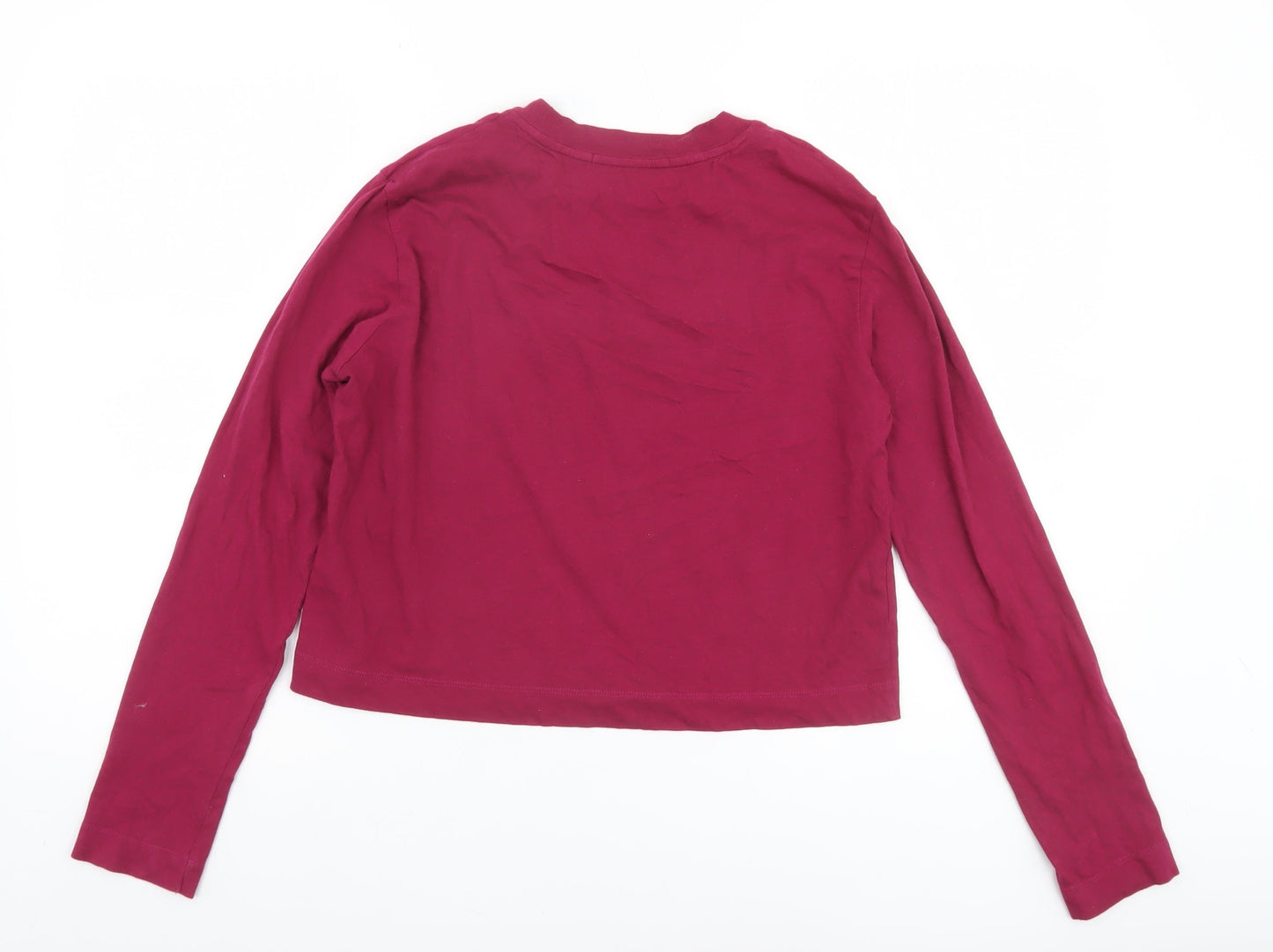 Womens UK Size M Calvin Klein Jeans Red Cropped T-Shirt