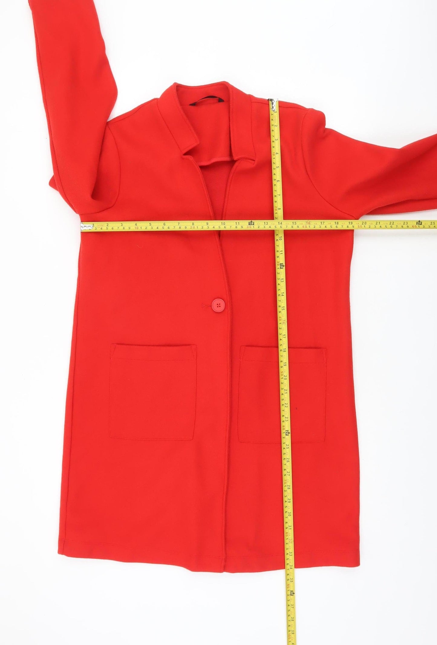 Dunnes Women Red Mid-Length Polyester Overcoat Size S
