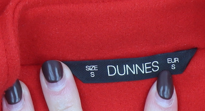 Dunnes Women Red Mid-Length Polyester Overcoat Size S