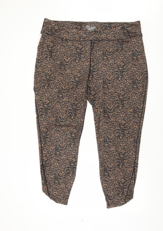 Dunnes Stores Womens Brown Animal Print Leggings Size 2XL
