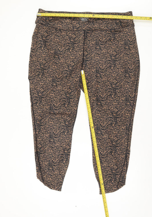 Dunnes Stores Womens Brown Animal Print Leggings Size 2XL