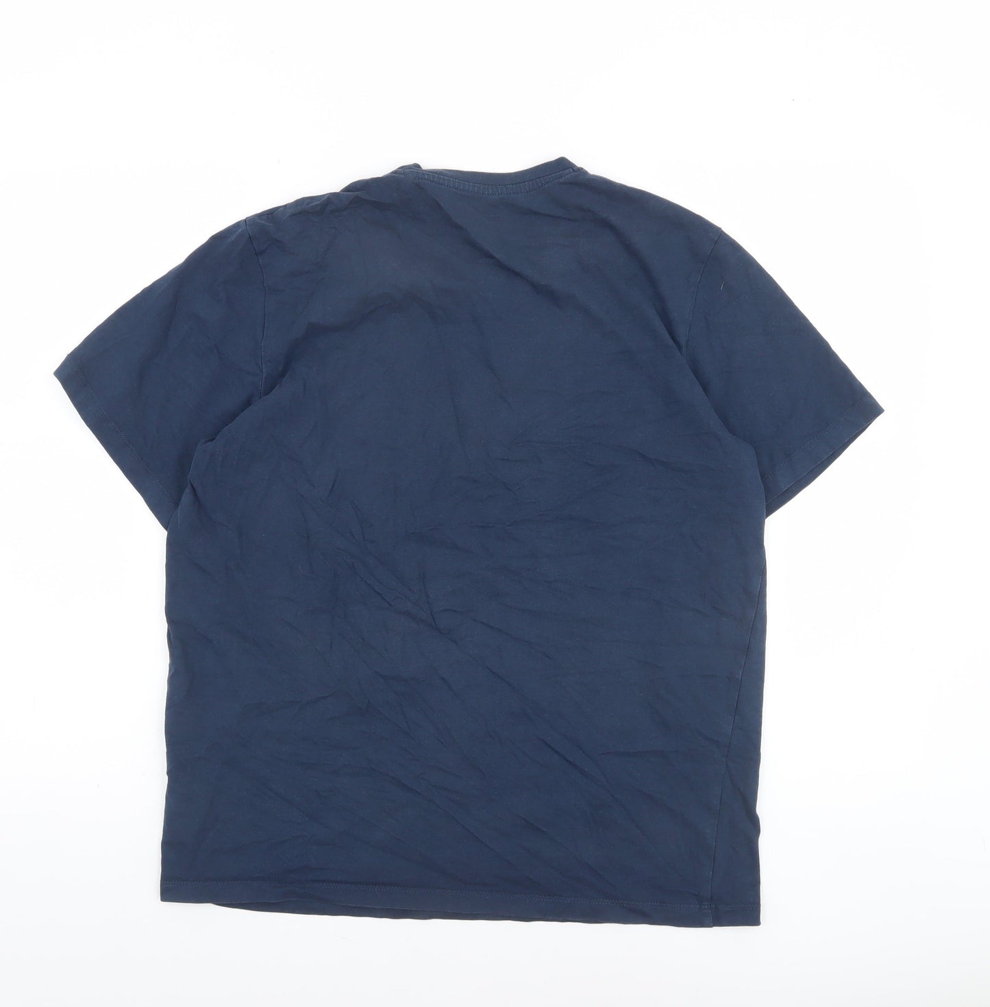 Rab Men's Navy Blue Organic Cotton Crew Neck T-Shirt L