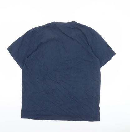 Rab Men's Navy Blue Organic Cotton Crew Neck T-Shirt L