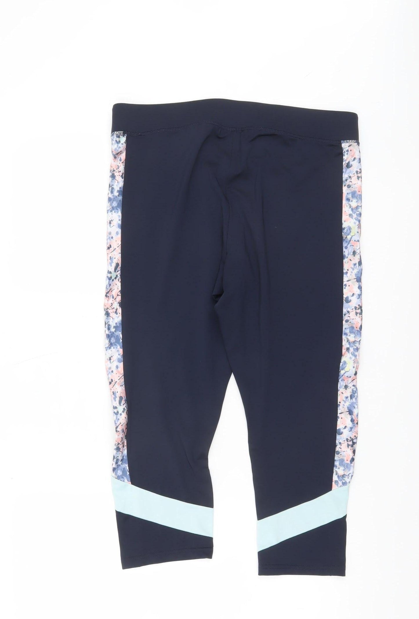 Womens UK Size L St. Bernard Slim Fit Capri Blue Leggings