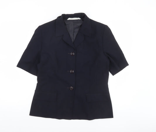 Marks and Spencer Women’s Dark Navy Suit Jacket Size 12 Short Sleeve