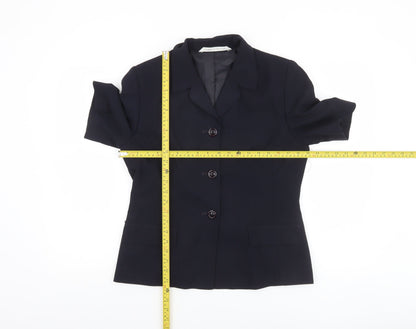 Marks and Spencer Women’s Dark Navy Suit Jacket Size 12 Short Sleeve