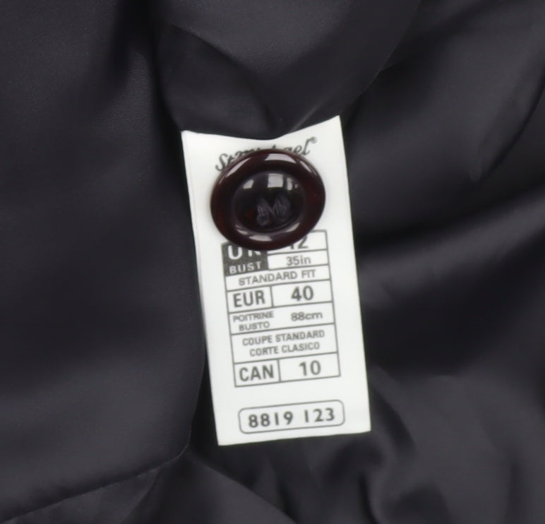 Marks and Spencer Women’s Dark Navy Suit Jacket Size 12 Short Sleeve