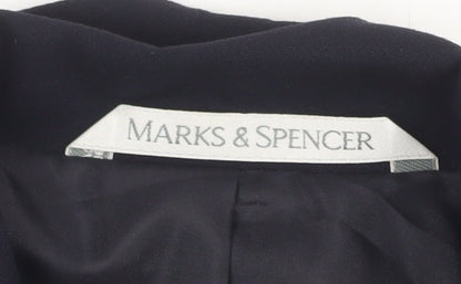Marks and Spencer Women’s Dark Navy Suit Jacket Size 12 Short Sleeve
