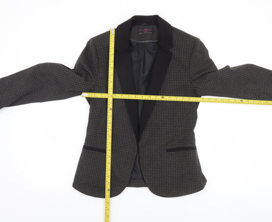 New Look Women’s Black Houndstooth Blazer UK 12 Regular Fit