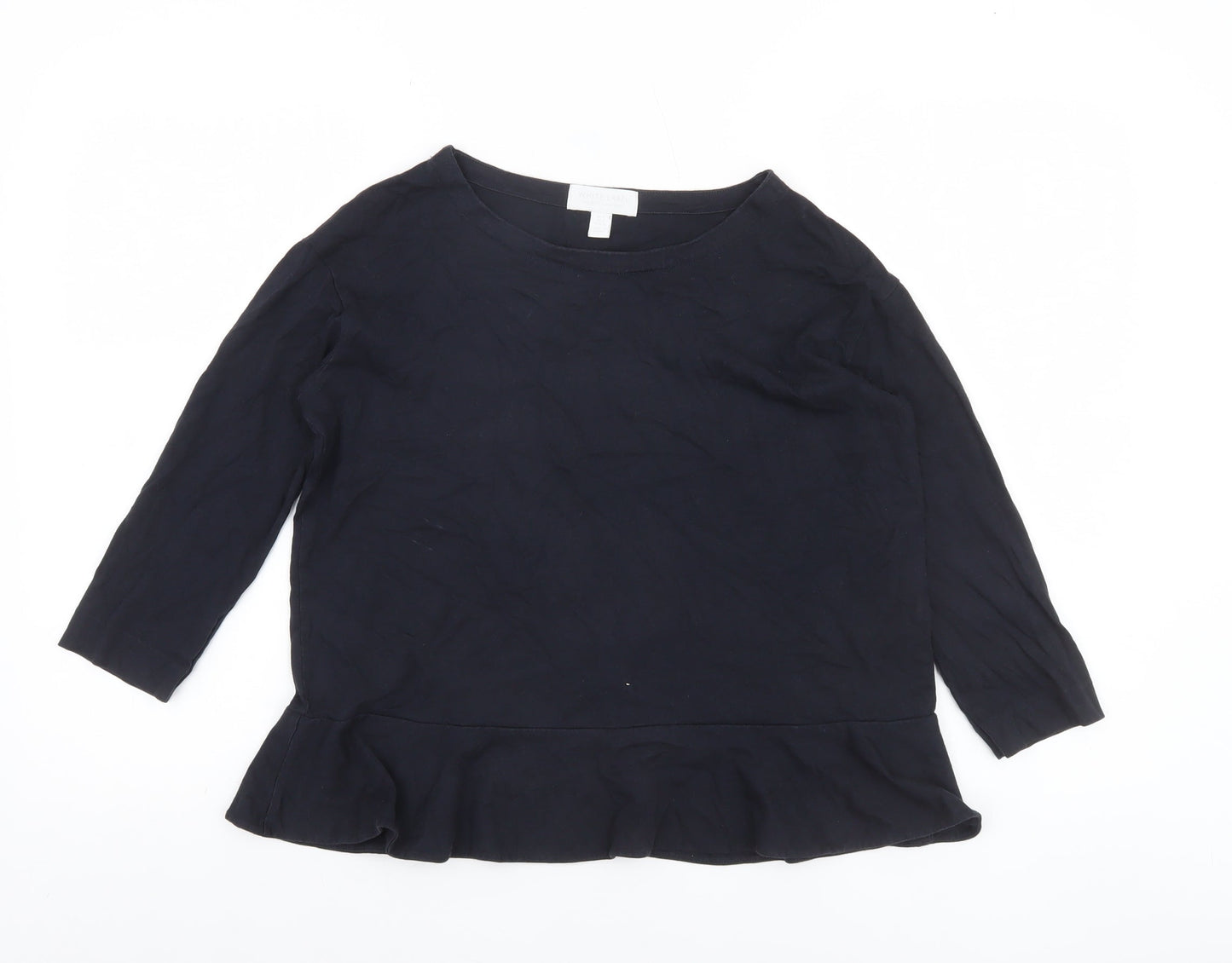 Womens UK Size 6 The White Company Black Tunic Blouse