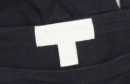 Womens UK Size 6 The White Company Black Tunic Blouse