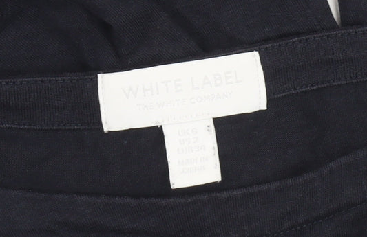Womens UK Size 6 The White Company Black Tunic Blouse