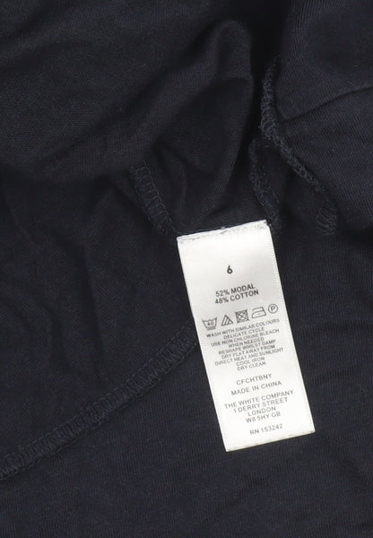 Womens UK Size 6 The White Company Black Tunic Blouse