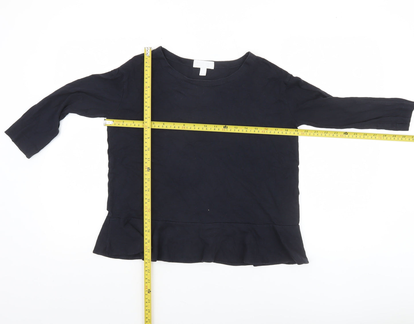 Womens UK Size 6 The White Company Black Tunic Blouse